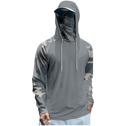 ZEFOTIM Mens Hiking Lightweight Fishing Breathable 2026 Cooling Hoodies Casual