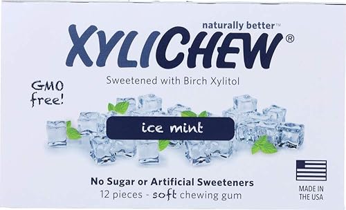 XYLICHEW Goma de mascar de menta helada, 12 CT