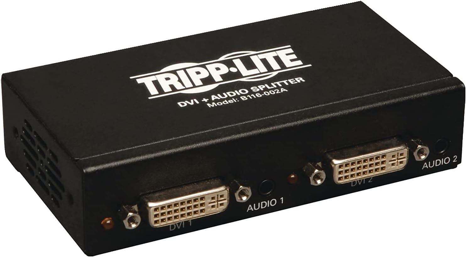 Tripp Lite 2-Port VGA Splitter with Signal Booster High Resolution Video, 350MHz, 2048x1536 (HD15 M/2xF)(B114-002-R)