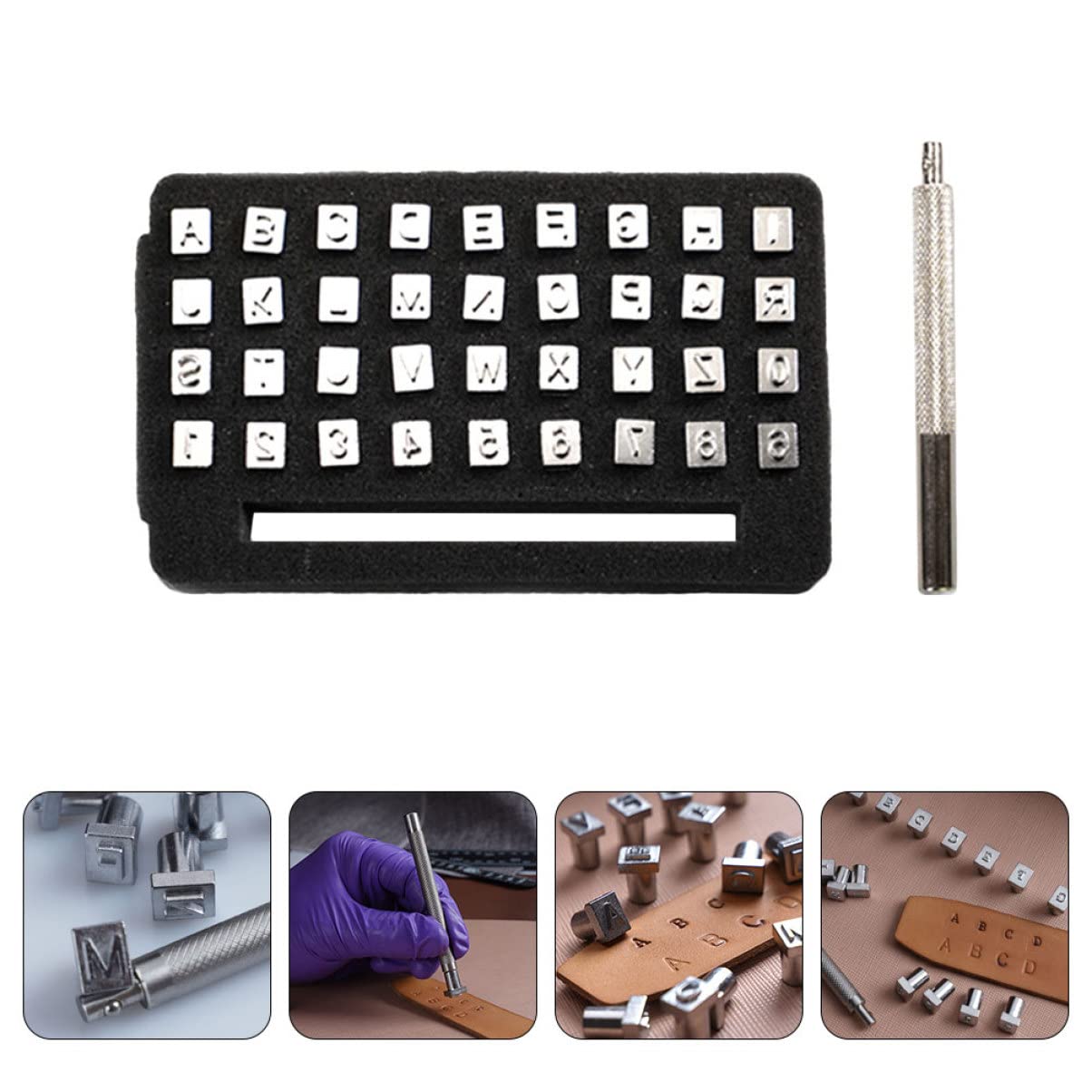 ARTIBETTER Leather Craft Alphabet Stamping Tool Letter Stamp Punch Tool for Leather