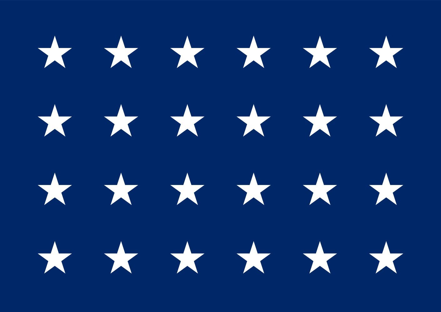Drapeau US Naval Jack 24 stars pour décoration extérieure et grand mât de jardin