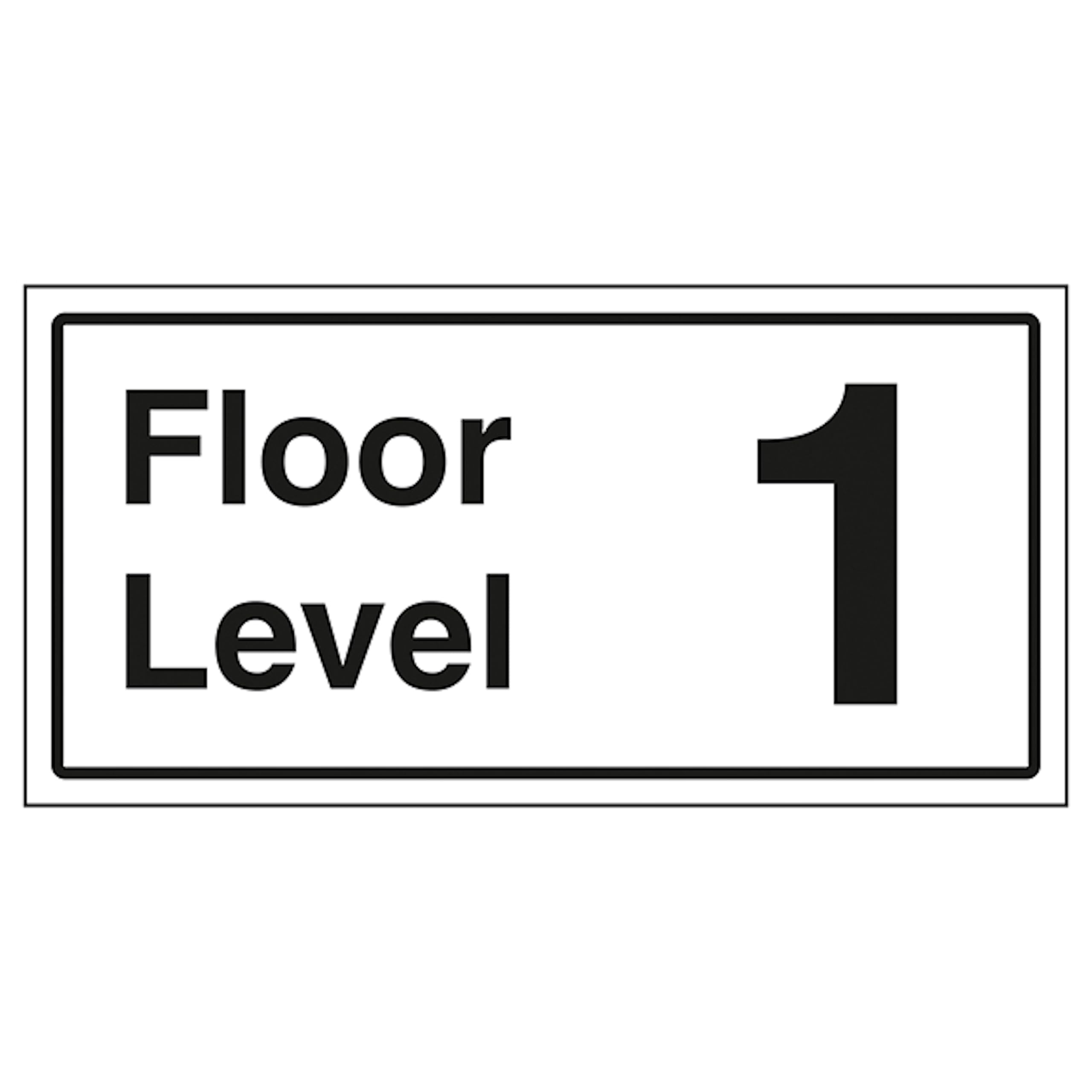 V Safety Floor Level 1 300 x 150 mm - 2mm Rigid Plastic Safety Sign