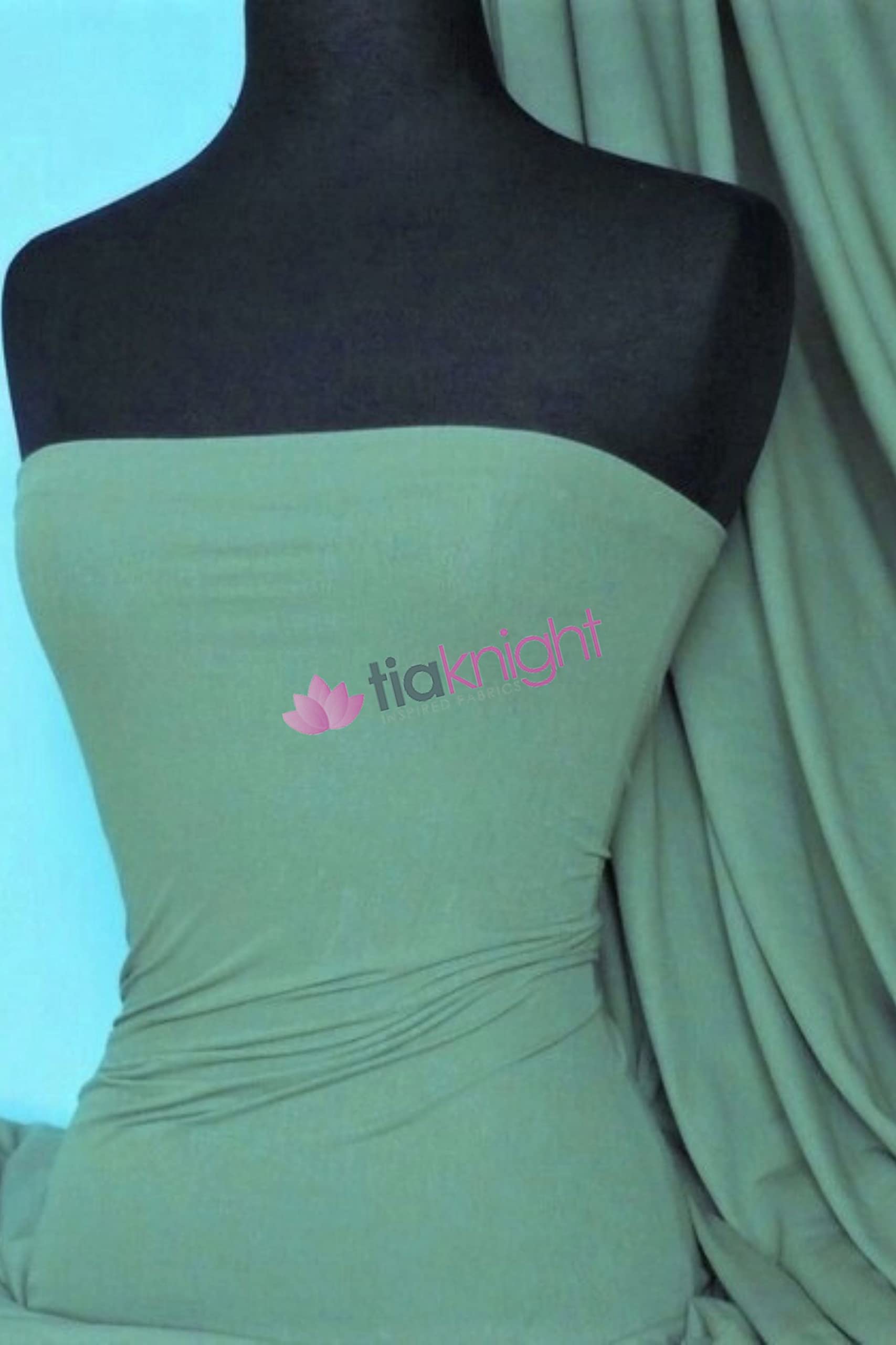 Tia Knight Pistachio 100% Cotton Single Jersey Fabric | Soft Stretch T-Shirt Material | Over 50 Colours | Oeko-Tex Certified | Same Day Dispatch | By (Pistachio)