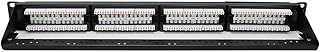 Gavigain CAT6 24 Ports Network Patch Panel,24 Port RJ45 Through Coupler Cat6 Patch Panel UTP 19 Inch with Back Bar, Wallmount or Rackmount, Compatible with Cat5, Cat5e, Cat6 Cabling