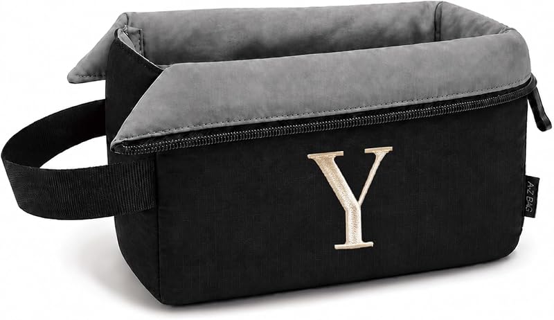 Necessaire de viagem A-Z BAG em poliéster com abertura ampla e zíper