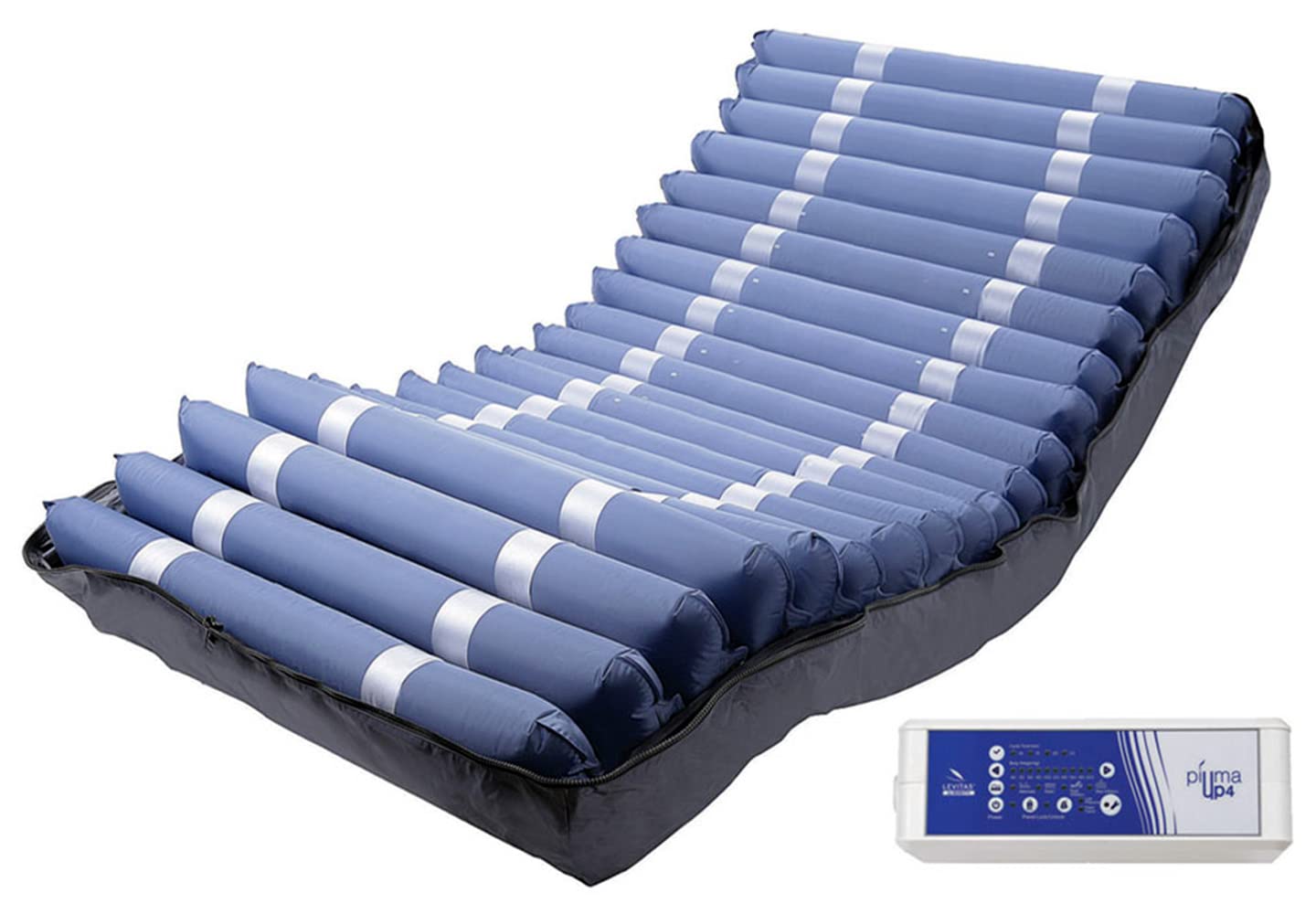 Kit antidecubito a ciclo alternato Piuma UP4 Materasso Nylon + TPU H 20,3 cm Larghezza 120 cm a 20 elementi intercambiabili e compressore regolabile Art. LAD490