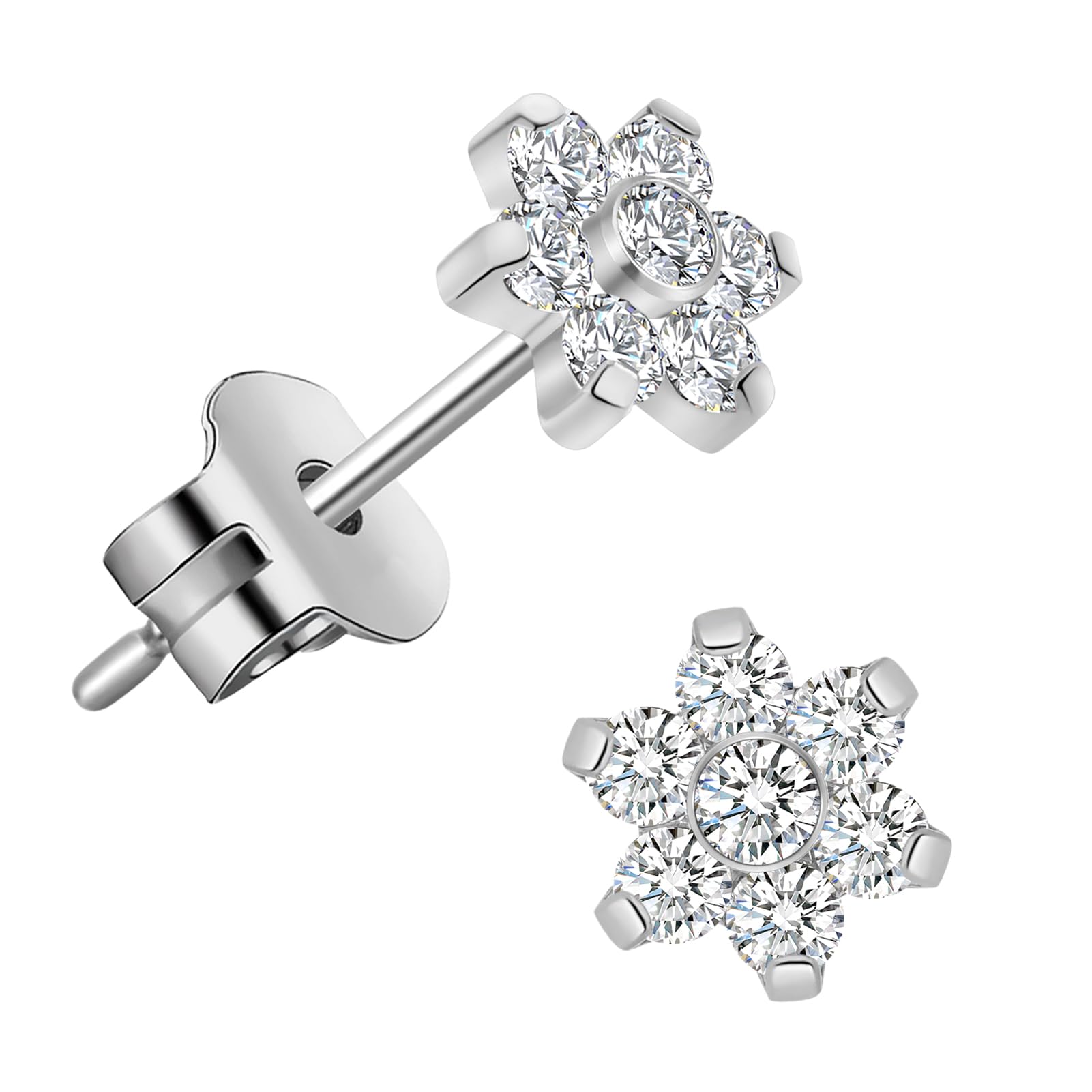 ♡ さぁーちゃんさま ♡ チタンピアス Amazon | 医療用 純チタン ピアス つけっぱなし用 花CZ セカンド