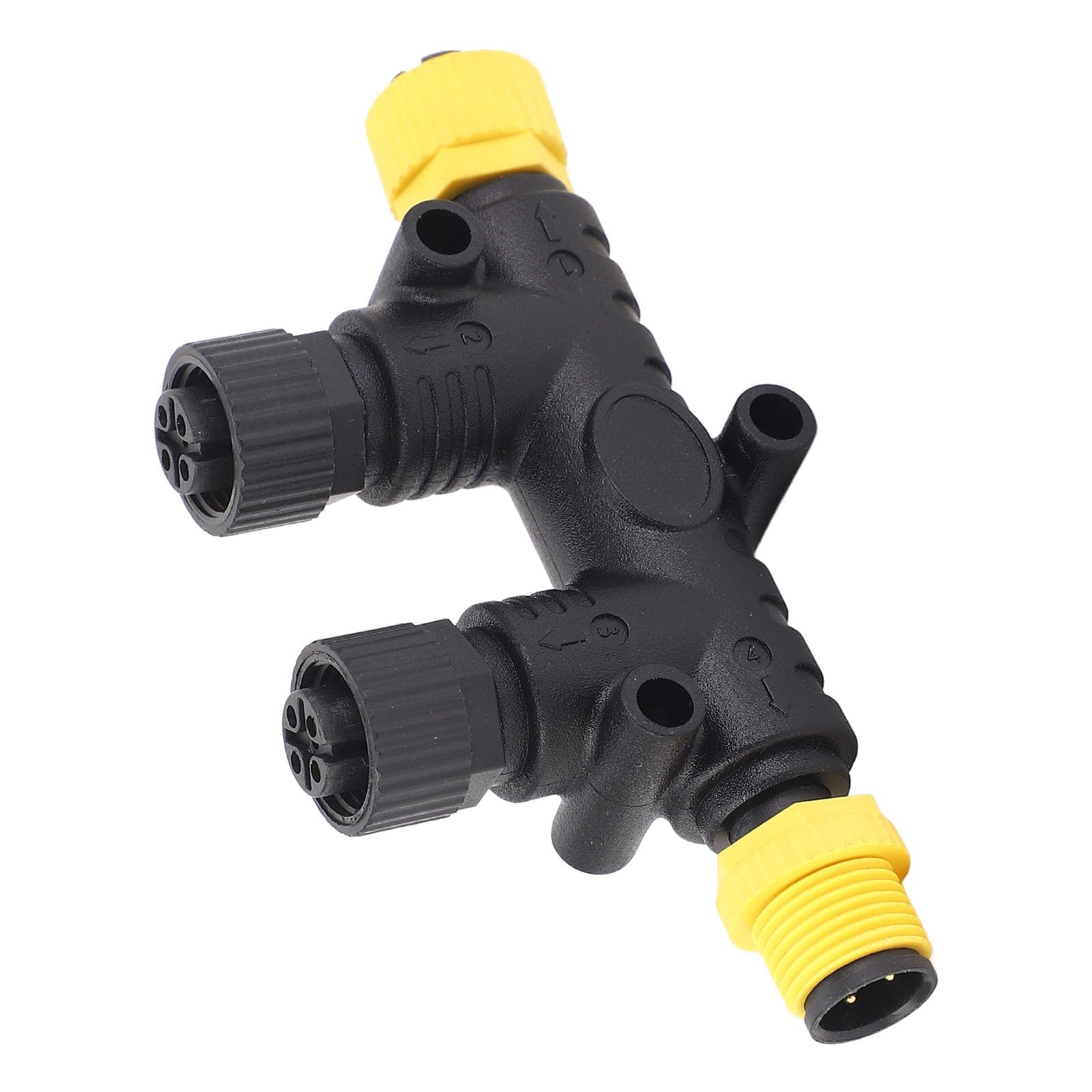 Headerbs NMEA 2000 2 Ports Tee -Stecker Langlebige Rückgrat -Drop Kabel Kabel Anschluss für Lowrance Netzwerke Premium ABS Material