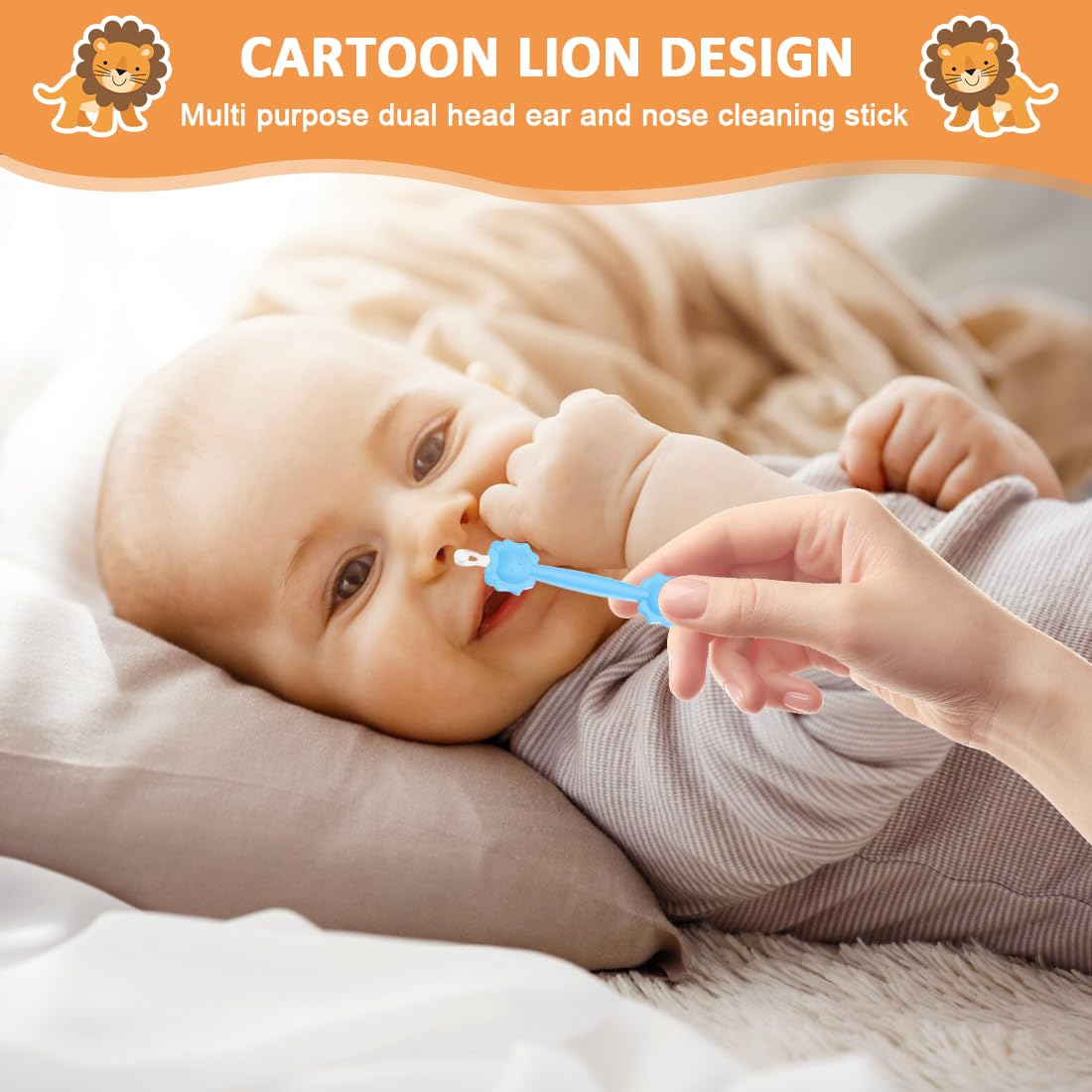 JEYORZY 2 pièces pinces de nettoyage nasales pour bébé, Gadget cure nez bebe, nez nettoyeur, cure oreille enfant, sûr et hygiénique, pour bébés et tout(Rose et Bleu)