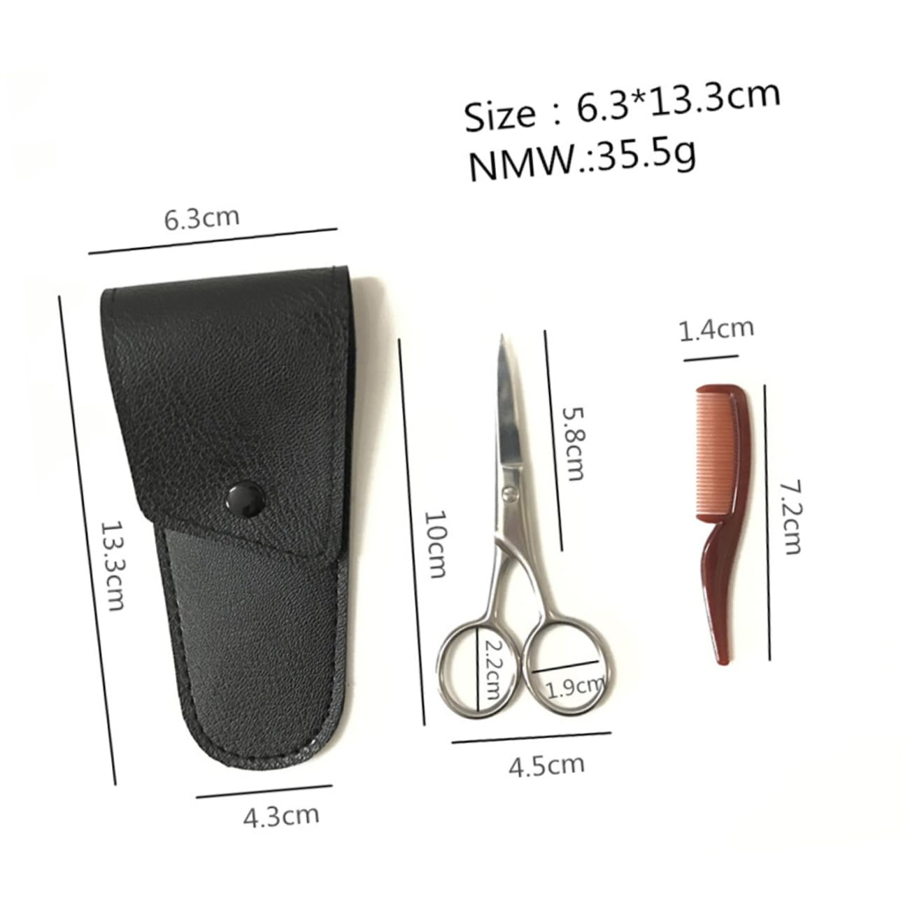 Healeved 2sets Per Sopracciglia e Inossidabile Kit Toelettatura Portatile Con Pettine e Stoccaggio Per e