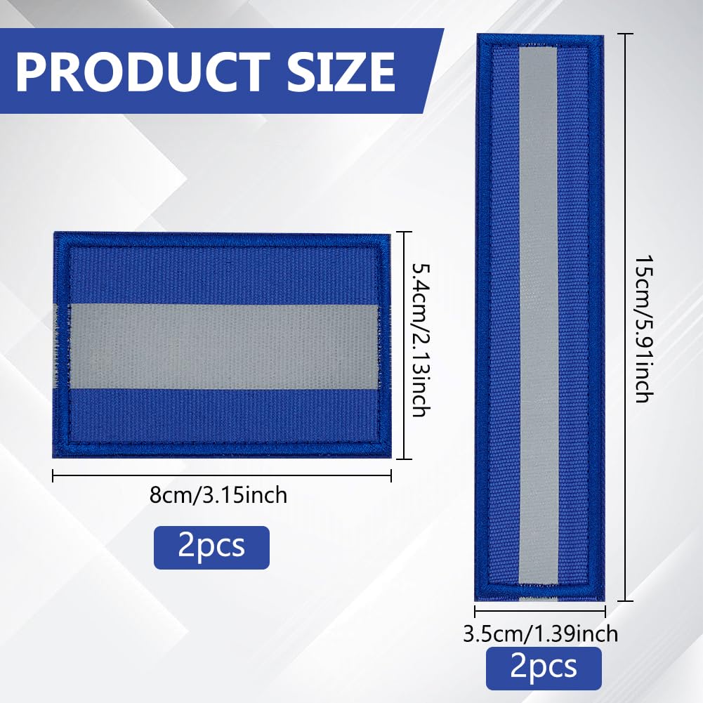 WEBEEDY 4 Pcs 2 Tailles Patchs De Sécurité Réfléchissants Patchs