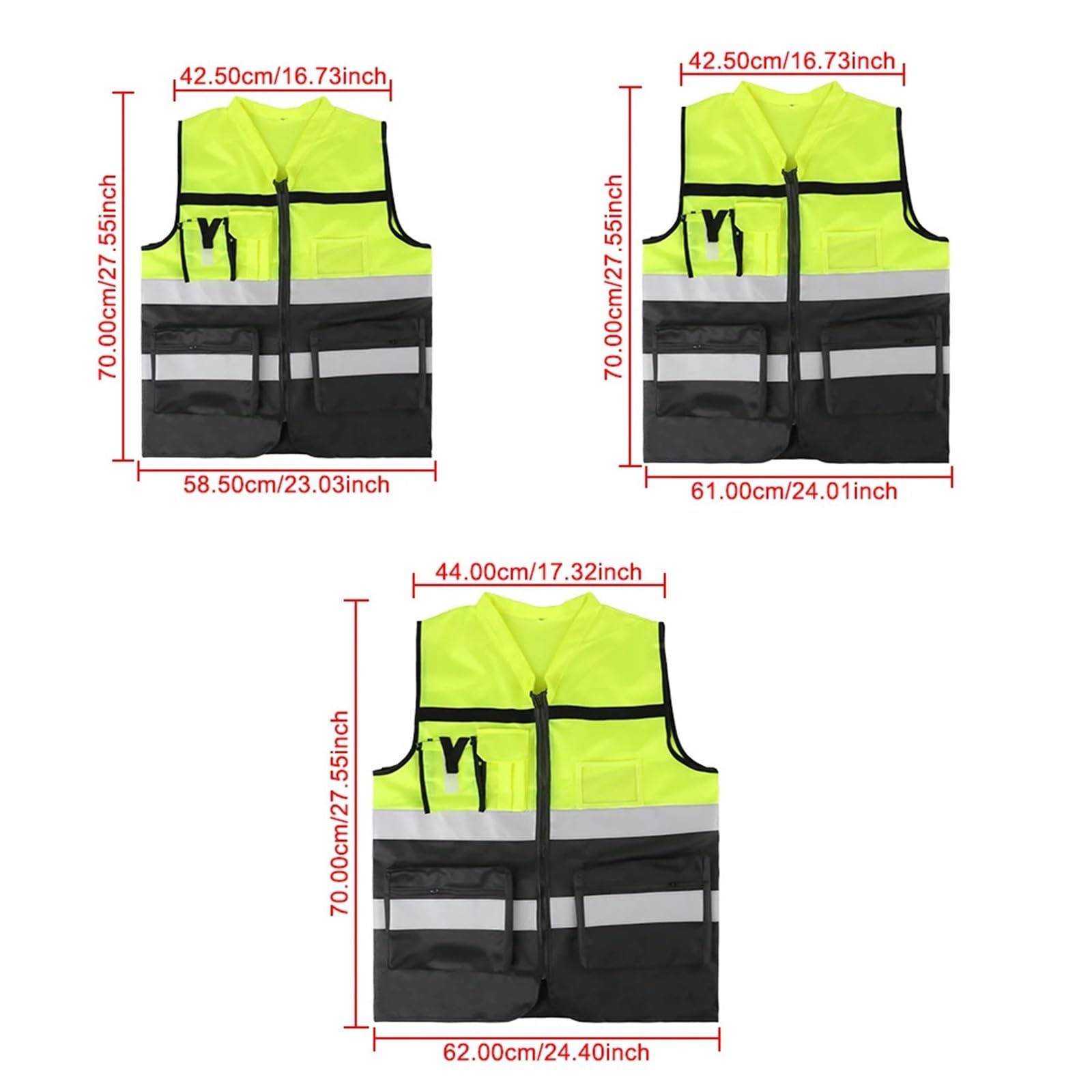 Gilet riflettente in tessuto a maglia