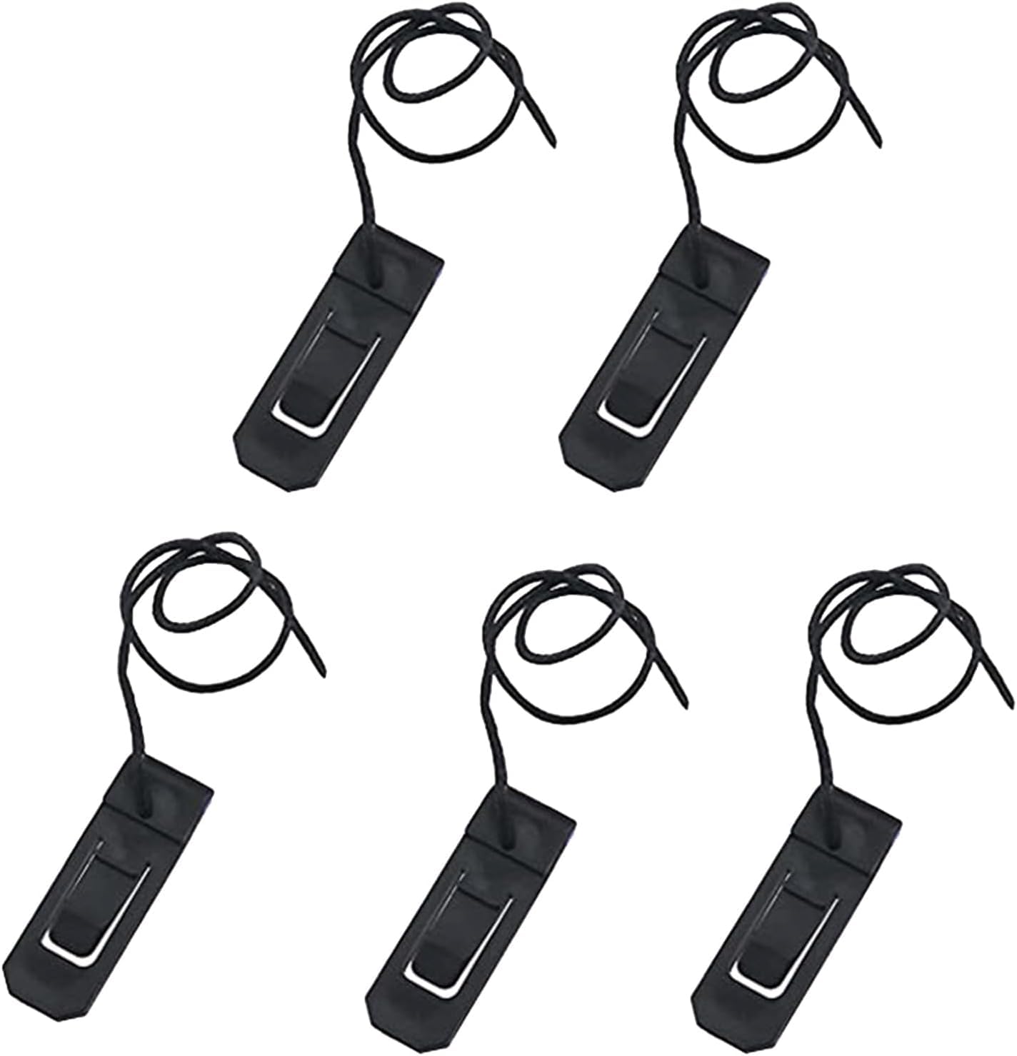 5Pcs Black Surfboard Fin Clips Replacement Surfboard Fin Buckle Paddle Fin Clamps Accessory for Long Boards,Surfing Paddle Board Accessory