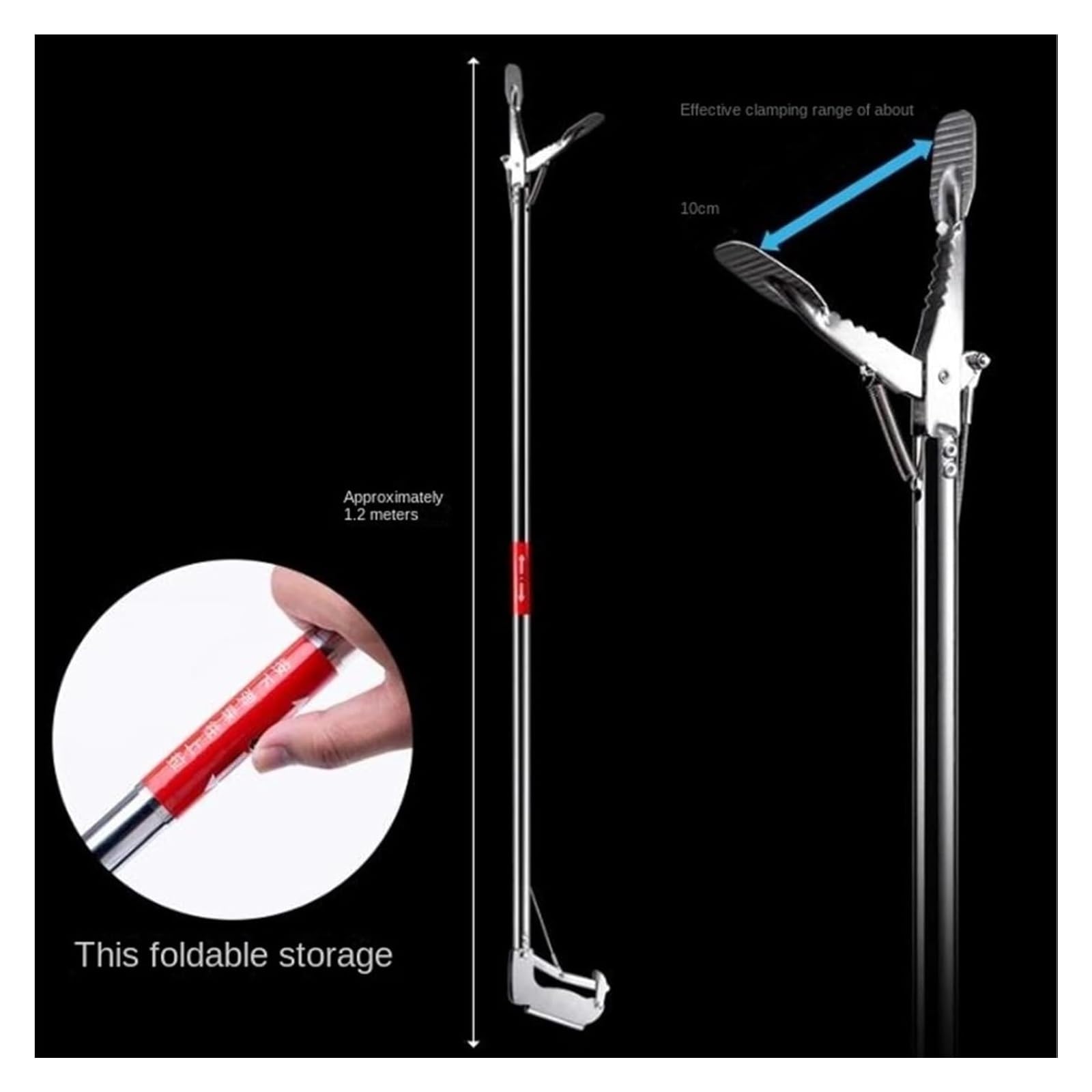 Pinza Raccogli Oggetti, Pinza telescopica Multifunzionale, attrezzo di Presa, ausilio for la Mobilità, Braccio di Presa, Raccoglitore di rifiuti, Bastone da Giardino
