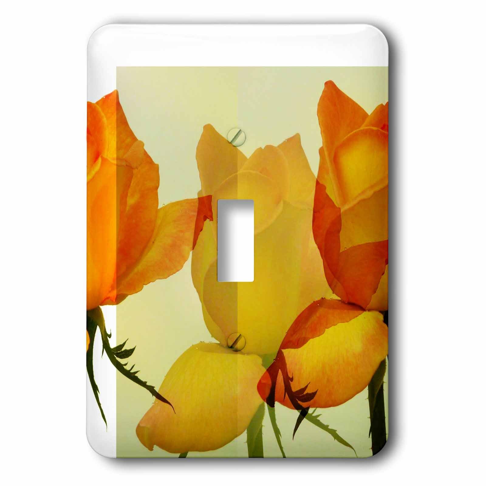 Interrupteur à baïonnette Peach Rose Abstract 3dRose LSP_51437_1 pour décoration murale
