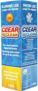 2x 1Litre Kleen Pool Algicide Swimming Pools Algae Controller Lasts 6 Months