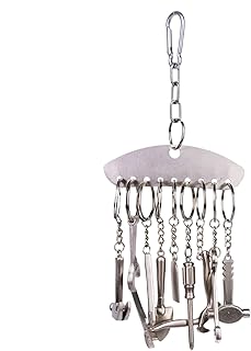 Stainless Steel Bird Toys - Engaging Bird Puzzle, Foraging Game Toy | Parrot Chew Toy, Interactive Educational Toy For Medium And Large Birds, Cage Accessory For Lovebirds, Finches, Cockatoos