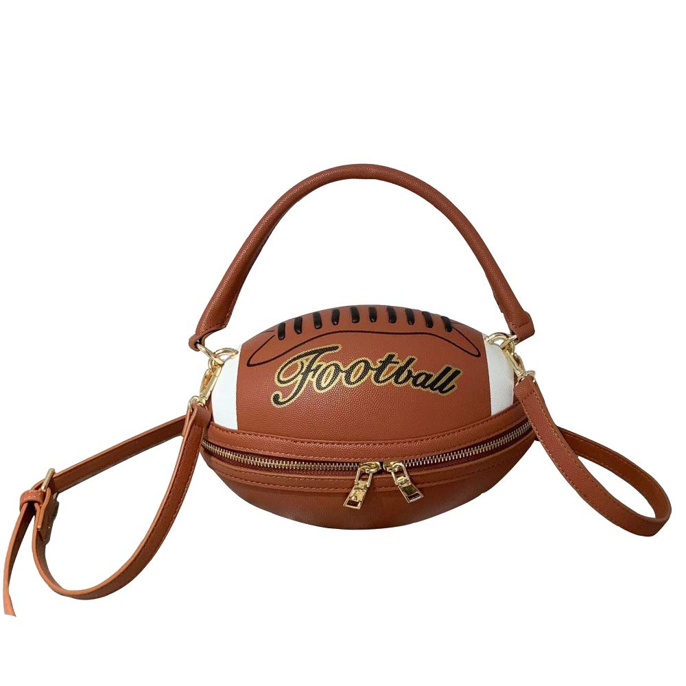 Football Shaped Purse For Women Crossbody Handbag Girls Messenger