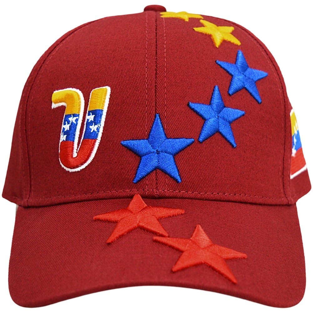 Baokuan Unisex Red Venezuelan Classic Baseball Cap, Adjustable Peaked Sandwich Commemorating The Venezuelan National Symbols, The Flag Of Venezuela