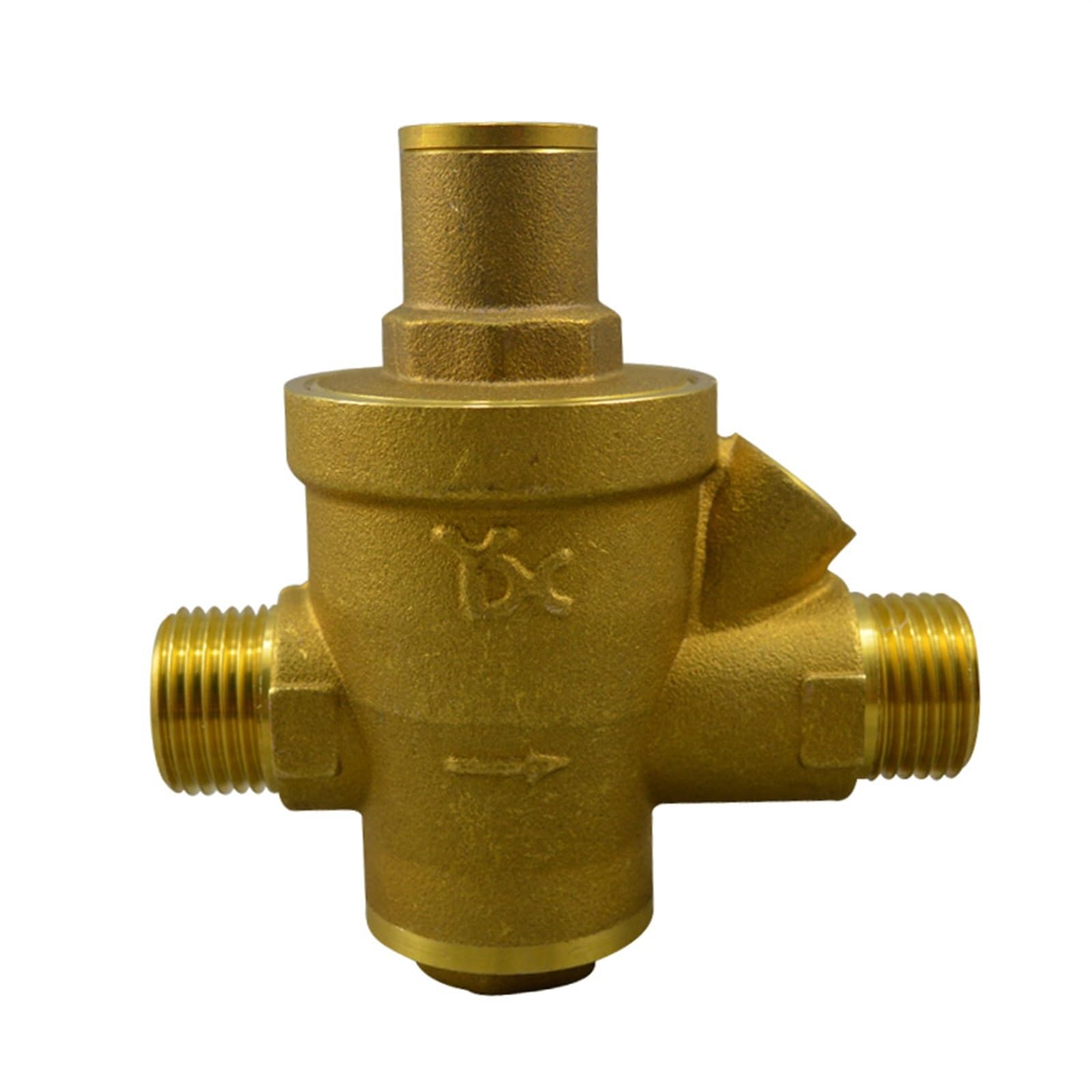 QRUYHBAJU 1PCS Brass Relief/Pressure Reducing Valve Male 1/2" Pressure Regulating Valve(Valve With Gauge)