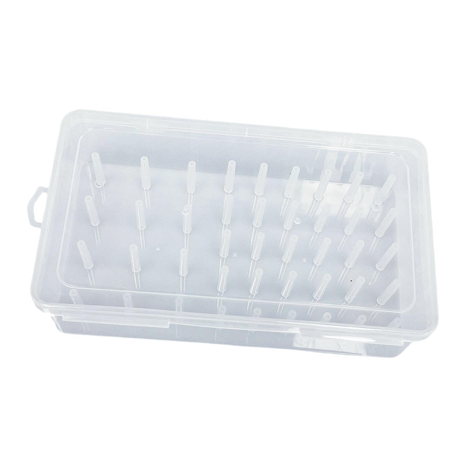 QIXCXAZ Clear Sewing Craft Box Carrying Case Practical Household Empty Sewing Thread Storage Box Efficient Solutions Multifunctional Embroidery Thread Organizer