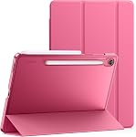 JETech Case for Samsung Galaxy Tab S10 Lite / S10 FE / S9 FE 10.9-Inch, Slim Translucent Back Tri-Fold Stand Protective Tablet Cover, Support S Pen Charging, Auto Wake/Sleep (Black)