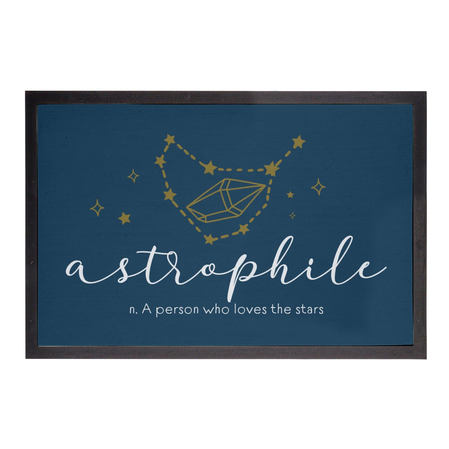Paillasson Bleu Astrophile 60x40cm tapis d'entrée nuit étoilée