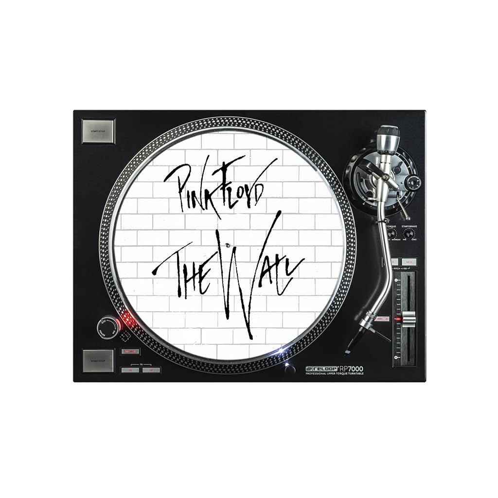 Pink Floyd - The Wall - Tapete para tocadiscos gráfico de 11.75 pulgadas para tocadiscos de vinilo de 12 pulgadas, mejora el soporte de sonido, tapete de tocadiscos de 1/8 pulgadas de grosor