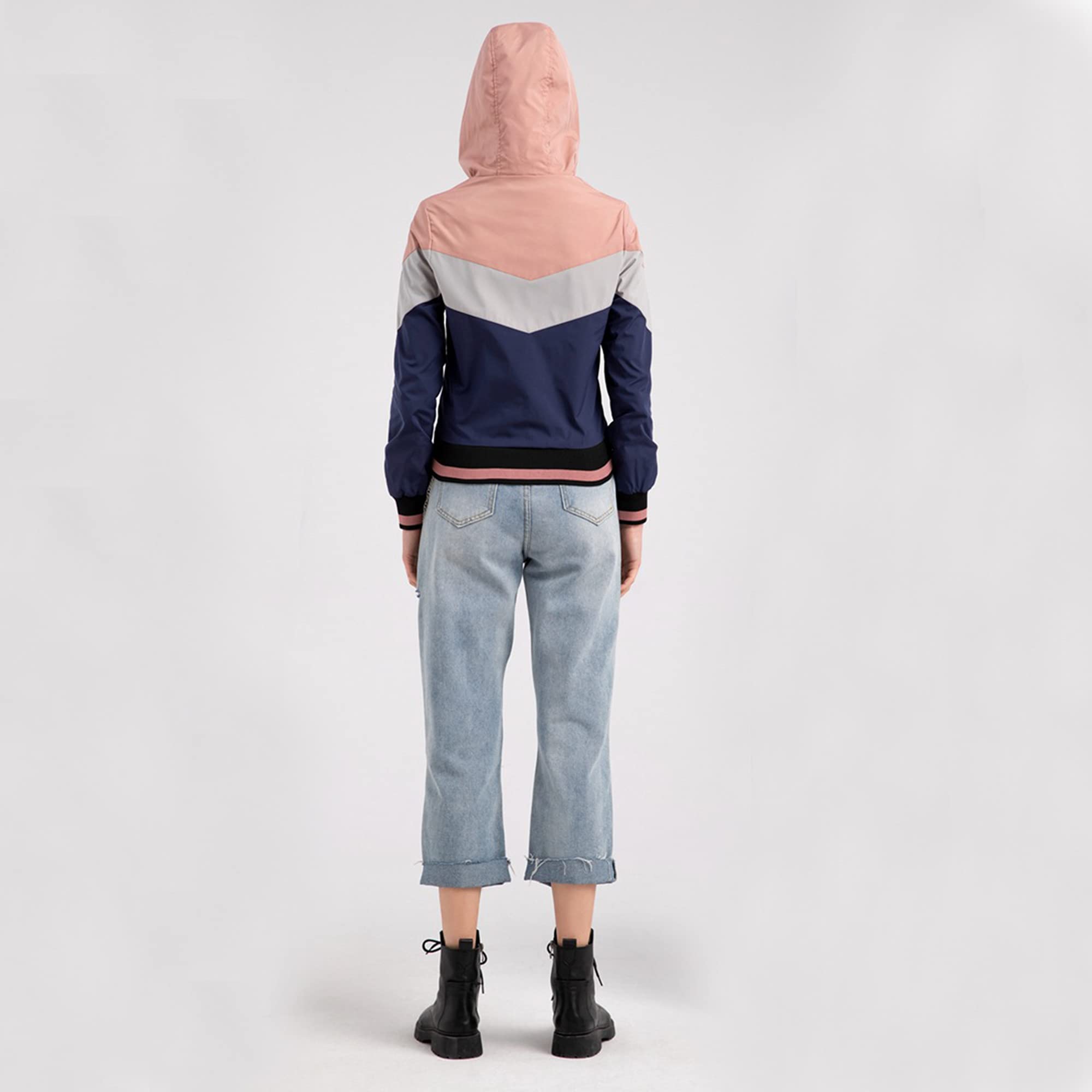 Vestes de Pluie pour Femmes Manteau de Pluie à Capuche Légers et Imperméables pour la Randonnée Cyclisme Course à Pied