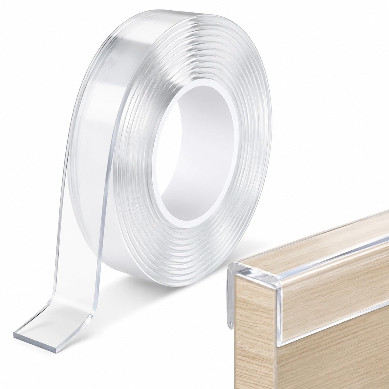 Squliicayy Clear Corner Protectors 2mm Thick Self Adhesive Edge Protector Strip for Furniture, Wall Corners, Tables, Cabinets and Skirting Protectors (2cm x 3m)