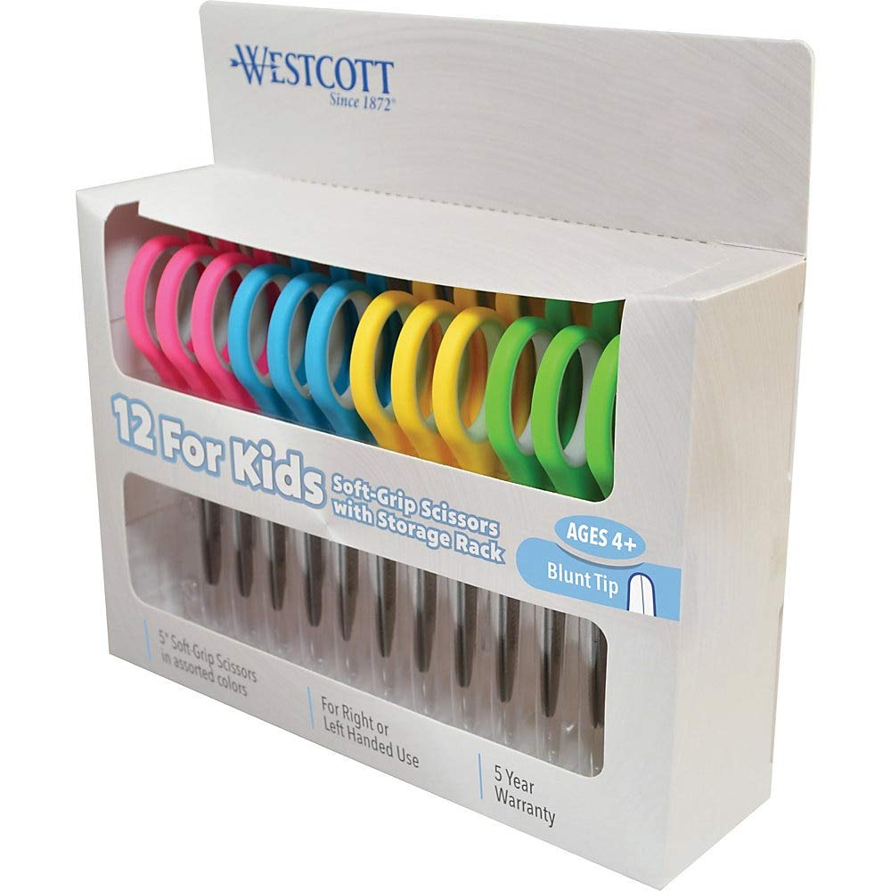 Westcott Soft Handle 5In Classpack pour éviter les douleurs aux doigts des enfants