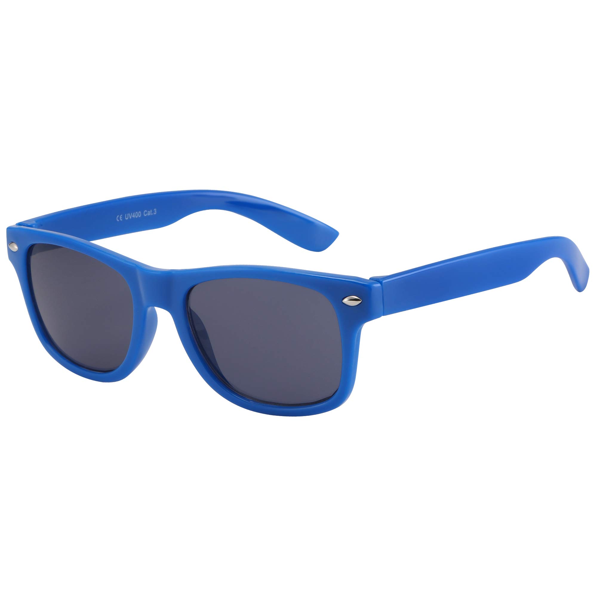 Asvp Shop Girls Blue Kids Sunglasses Boys Children Classic Style Shades Uv 400 Protection (Blue)
