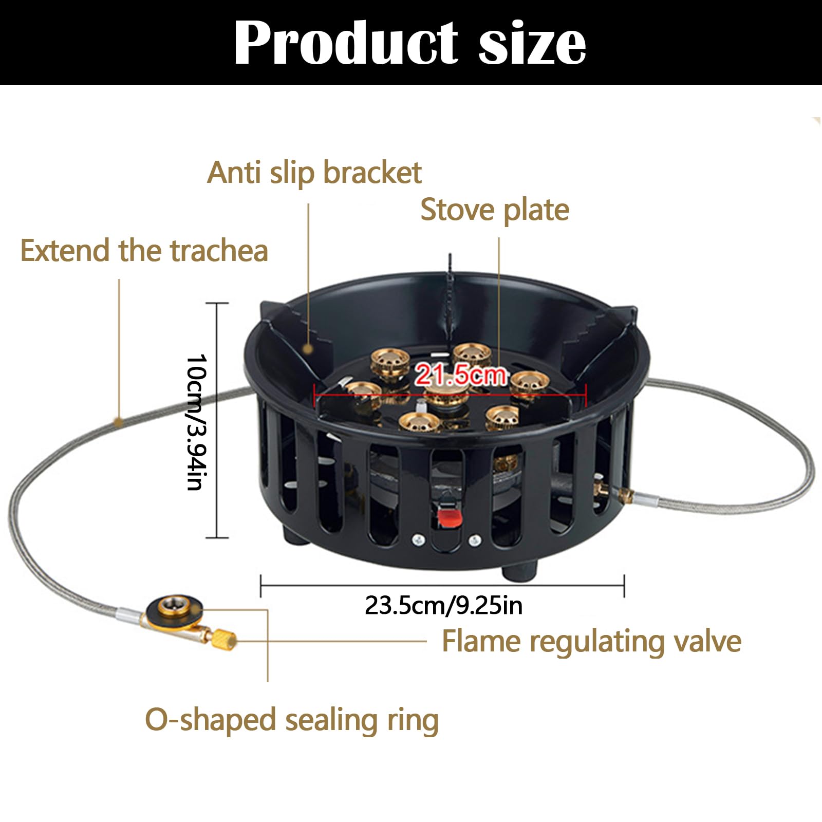 Réchaud Camping, 16800W Réchaud à Gaz Avec 3 Adaptateurs à Gaz Coupe-Vent Avec Allumage Piézo Sac Transport Plaque Cuisson Gaz Portable D'extérieur Pour Camping Randonnée Et Les Fêtes