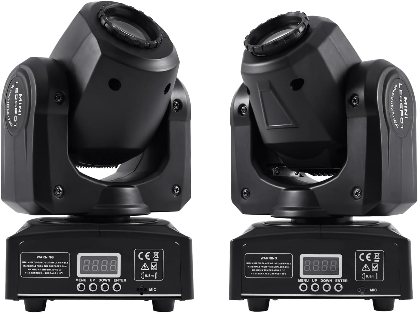 Ridgeyard 2PCS DJ Moving Head Lights 60W Stage Lights, 8 Patterns 8 Colors for Disco, Clubs, KTV, Pub, Weddings