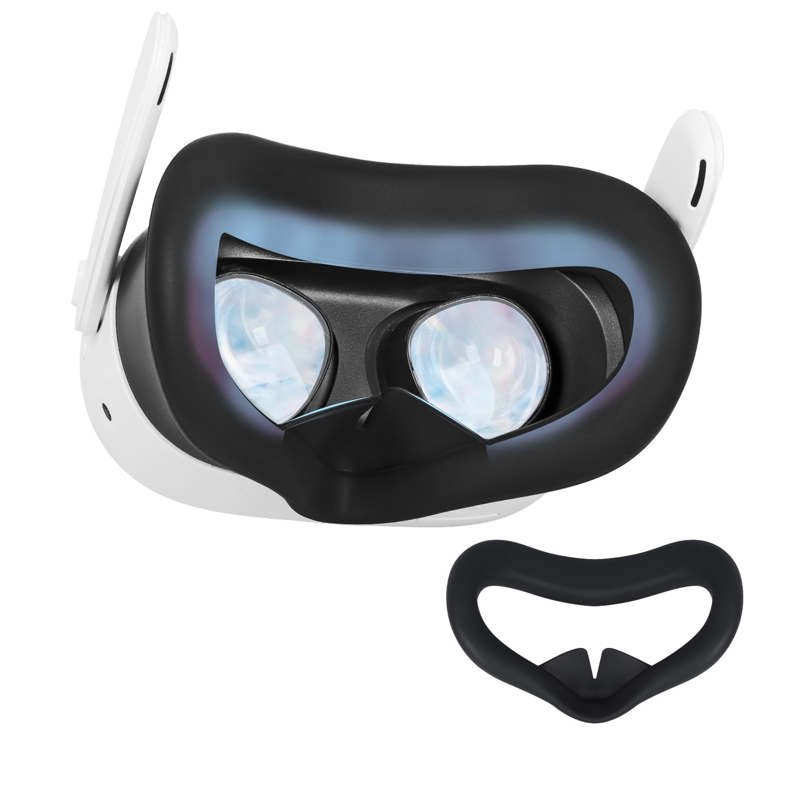 Cubierta Facial de Silicona Para Meta Quest 3S - Almohadilla Compatible Con Auriculares y Accesorios Quest3S - Máscara Resistente Para VR