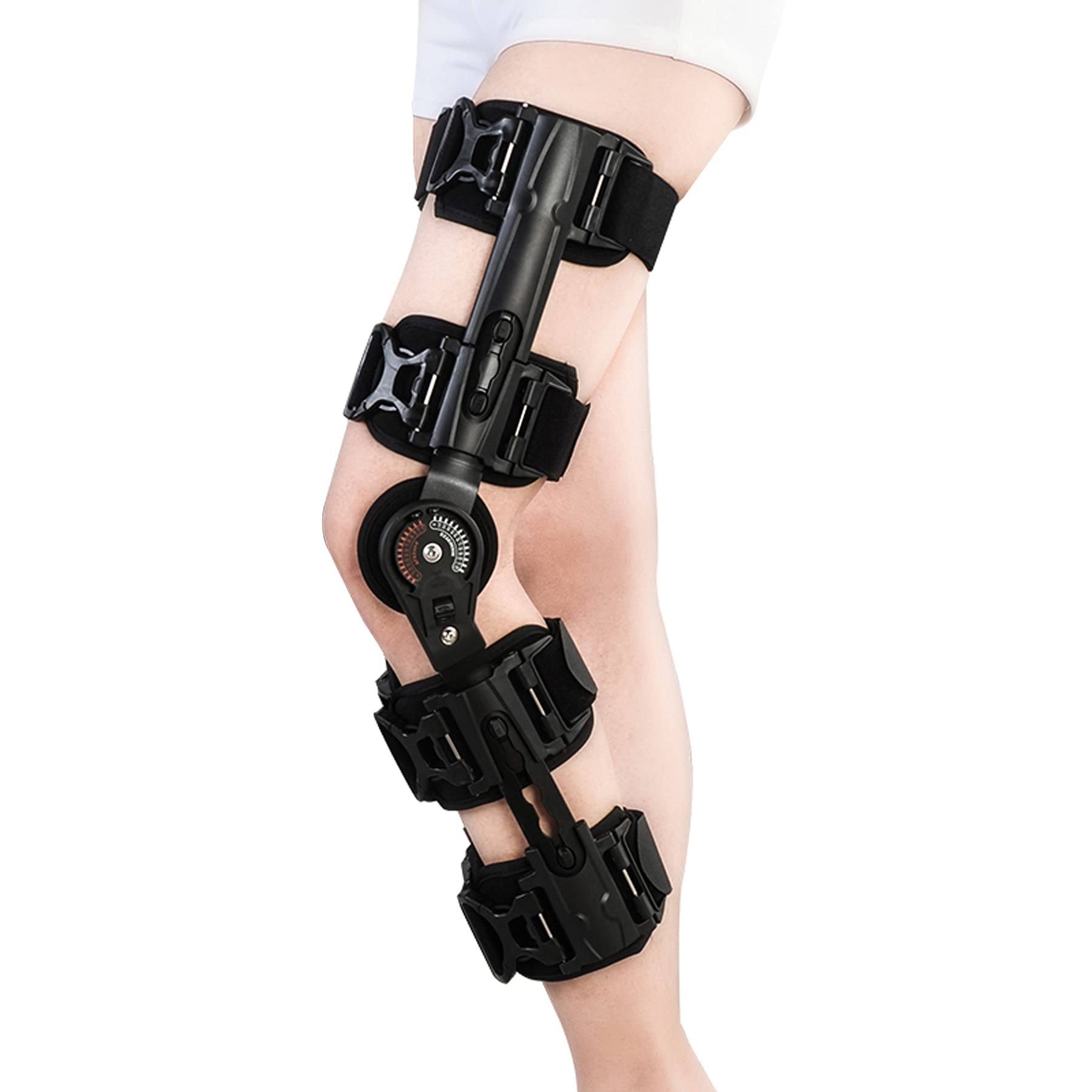 Rodillera ROM Ideal para ACL Ligamento Lesiones Deportivas Post Op Articulada Completa Lesiones Ligamentosas Protector Médico Ortopédico Desgarros del Menisco para Hombres Muje