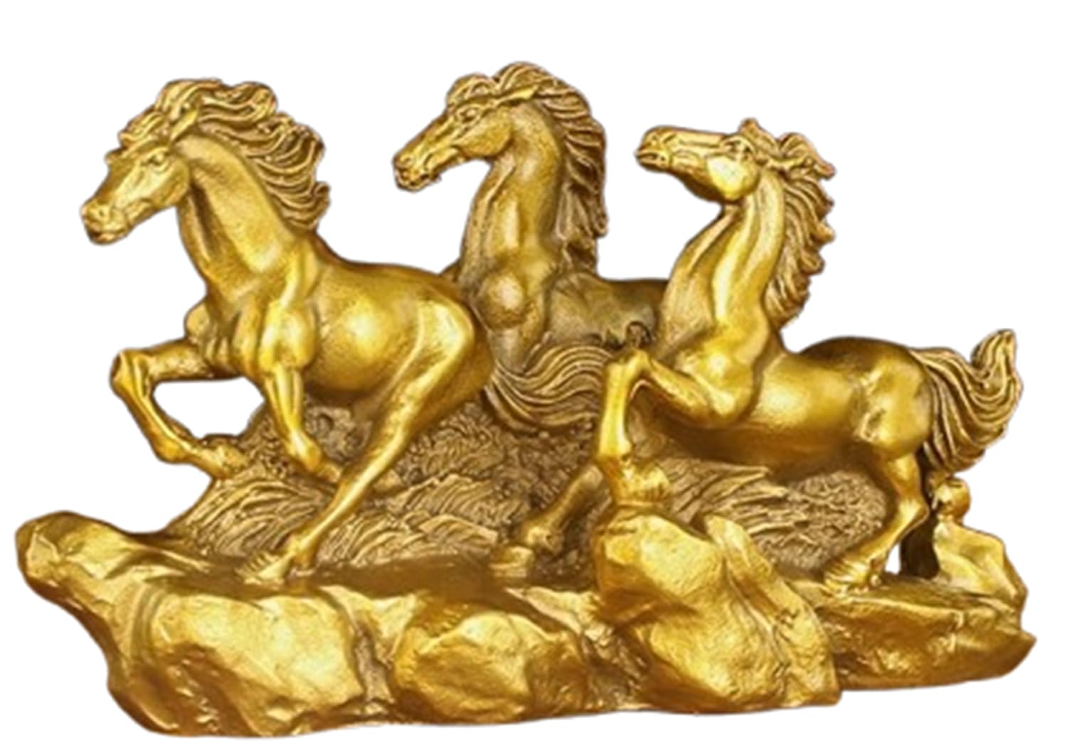 Feng Shui Running Horse Scultura Statua di Animale in Ottone