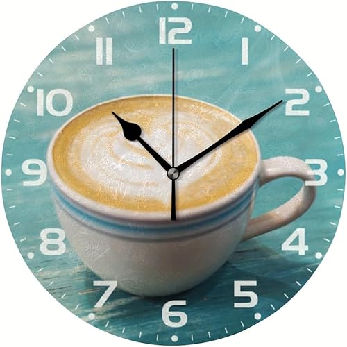 Miniatura 8 de Hapuxt Reloj de pared de PVC sin tictac, silencioso, lindo, bohemio, arco iris, elefante, redondo, funciona con pilas, decorativo para el hogar,