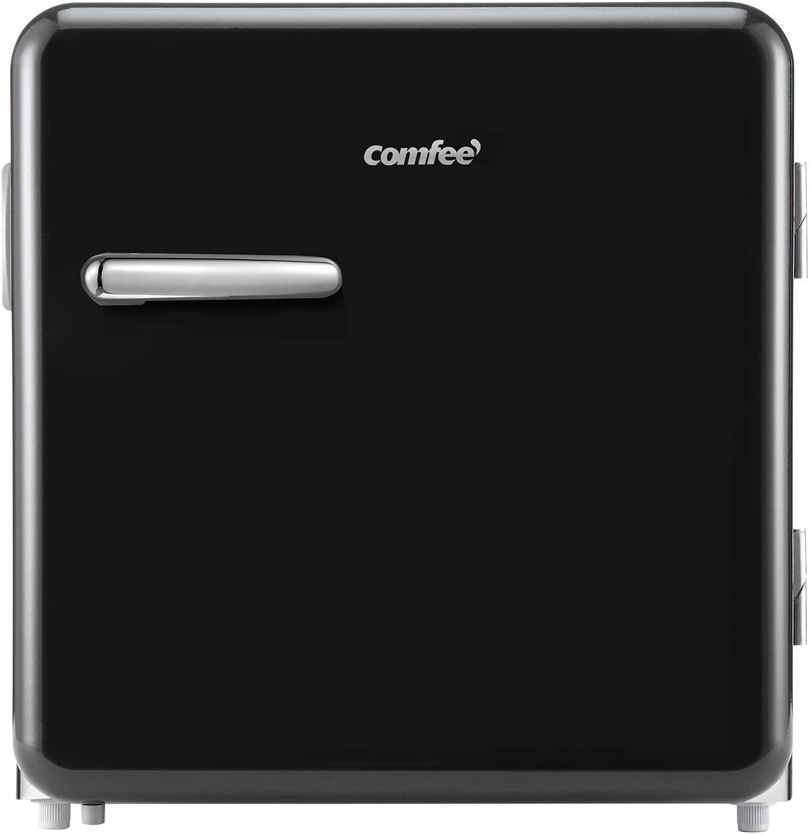 COMFEE' 1.6 Cubic Feet Solo Series Retro Refrigerator Sleek Appearance HIPS Interior, Energy Saving, Adjustable Legs, Temperature Thermostat Dial, Removable Shelf, Perfect for Home/Dorm/Garage [black]