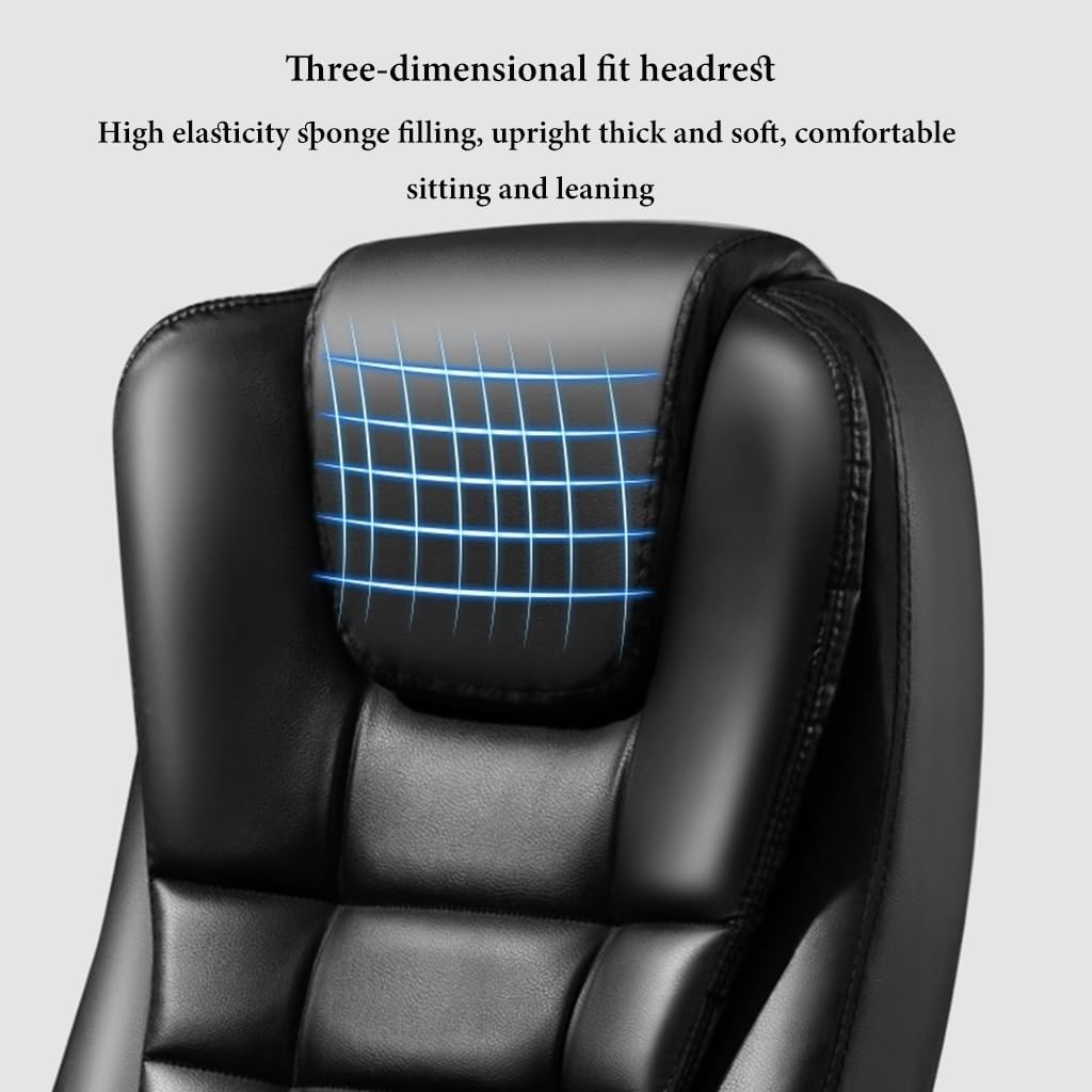 Sedia da scrivania ergonomica riscaldata per ufficio con 7 punti di massaggio girevole con poggiapiedi e lombare per ufficio