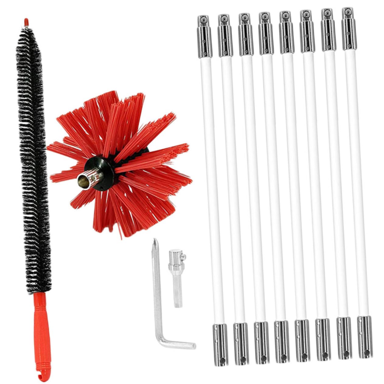 Alipis 1 Set Spazzole per Pulizia Fumaria Utensili Professionali per Pulizia e Compatibili con Trapani e Asciugatrici Efficienza Superiore e Sicurezza Antincendio