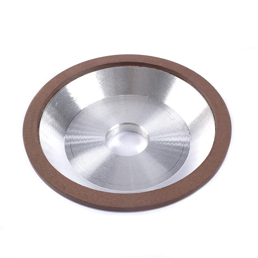 6 Inch 180 Grit Cup Resin Bonded Flaring Cup Diamond Grinding Wheel For Carbide Metal 150x32x32x10x3mm 75%