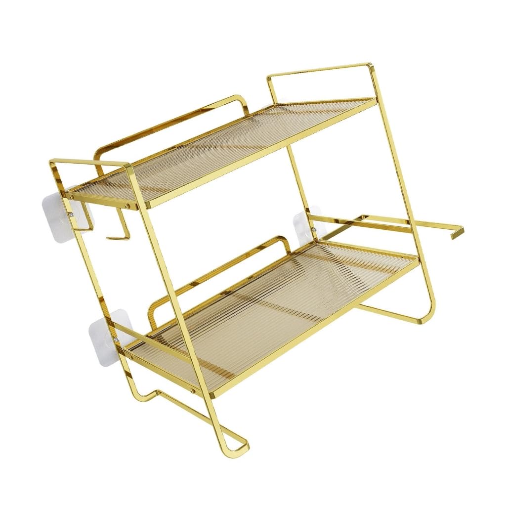 Solution de rangement compacte en fer pour optimiser une petite douche