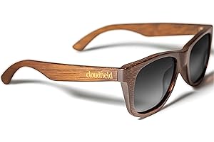 Stylish Wood Anniversary Gift: Wood Frame Sunglasses with Polarized Lenses