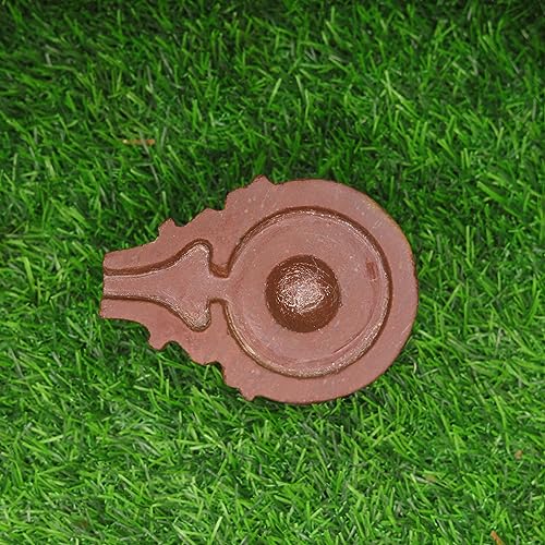 Image of Neelkanth Shivling Stone - Original Narmada Stone Red 4 Inch Jaladhari, Yoni Base, Lingam Holder, Panapitham Shivling Base Pitha Stand For Home Puja