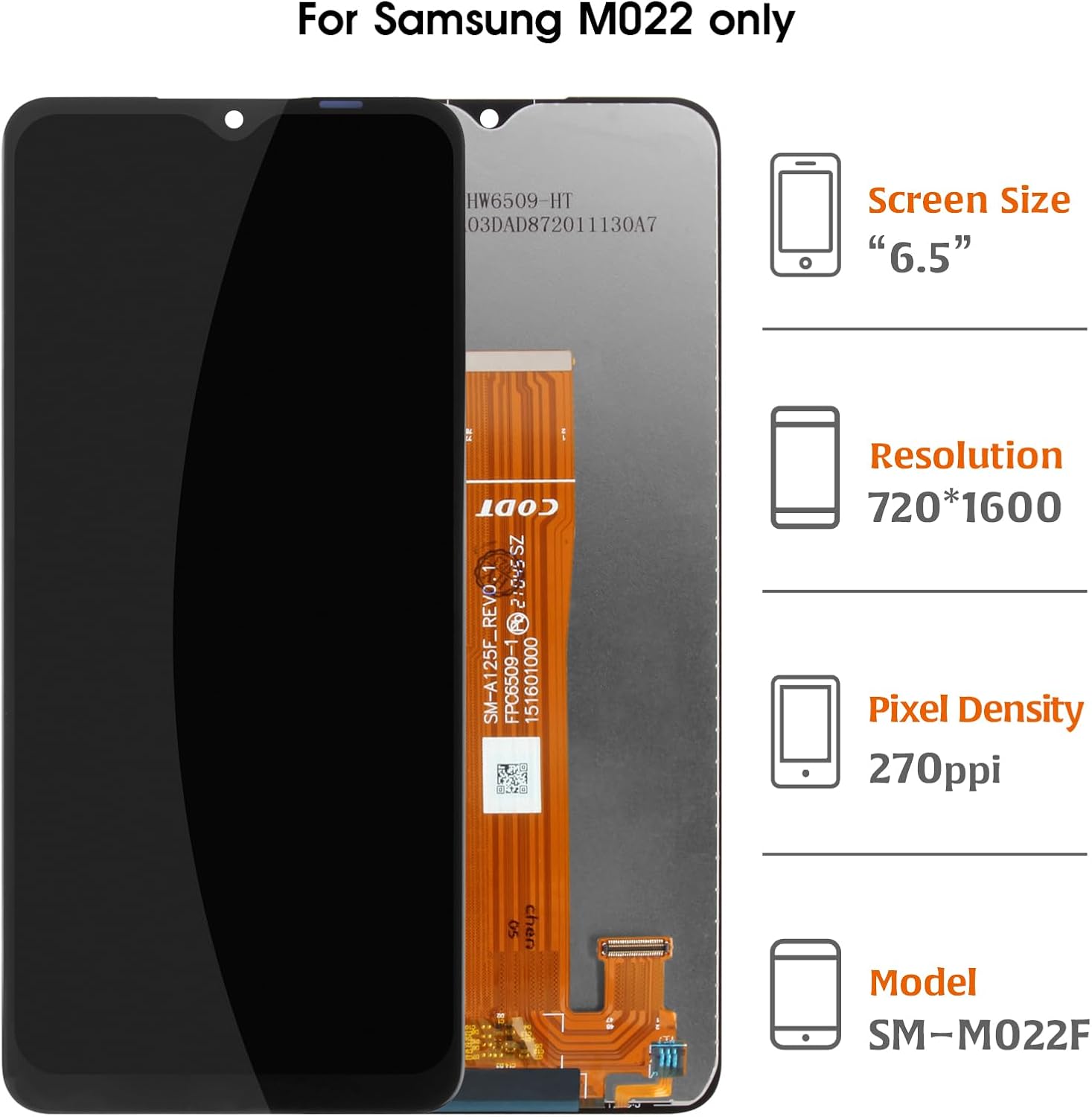A-MIND for Samsung Galaxy M02 M022 Screen Replacement(Original) M022F M022F/DS M022G M022G/DS LCD Display Touch Screen Digitizer Full Assembly Repair Kits,with Tools