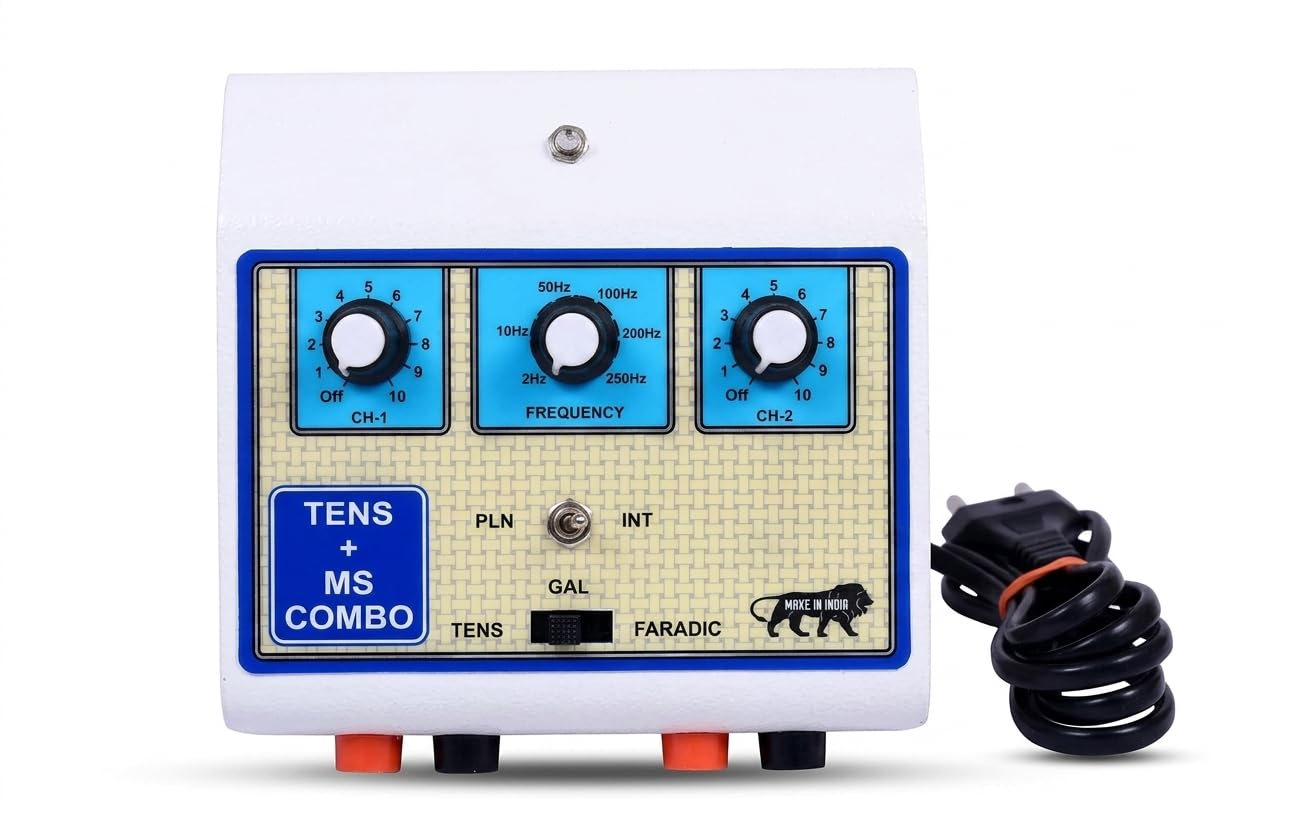 Portable TENS & EMS Physiotherapy Machine | Digital Muscle Stimulator Device for Physiotherapy & Muscle Relaxation | Compact Electrotherapy Machine for Home & Professional Use | 1 Year Warranty-image-42