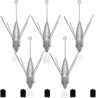 5 Pacotes De Pesos De Pesca Sputnik Chumbada Chumbo Equipamento De Pesca De Cauda Longa Pesos De Surf Em Água Salgada Peixe-Gato Água Chumbo Praia Fundição Aranha Chumbada(4)