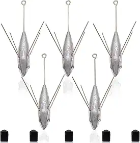 5 Pacotes De Pesos De Pesca Sputnik Chumbada Chumbo Equipamento De Pesca De Cauda Longa Pesos De Surf Em Água Salgada Peixe-Gato Água Chumbo Praia Fundição Aranha Chumbada(4)