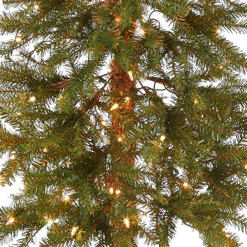 National-Tree-Company-lit-Artificial-Christmas-Tree-Includes-Pre-strung-White-Lights-and-Stand-Hickory-Cedar-Slim-5-ft National Tree Company lit Artificial Christmas Tree Includes Pre strung White Lights and Stand Hickory Cedar Slim 5 ft